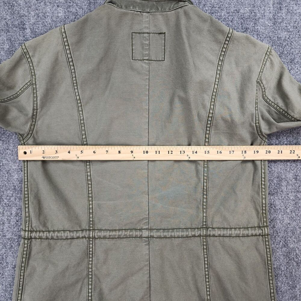 American Eagle Jacket Womens Medium Green Full Zip Button Up Military Chore Coat - Picture 4 of 16